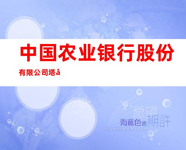 中国农业银行股份有限公司塔城兵团分行