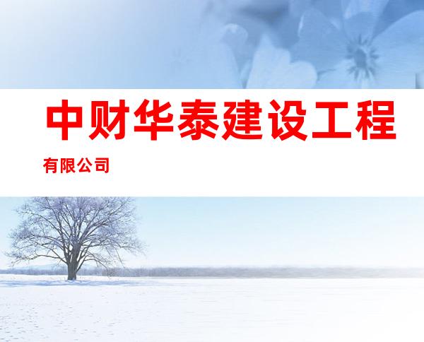 中财华泰建设工程有限公司