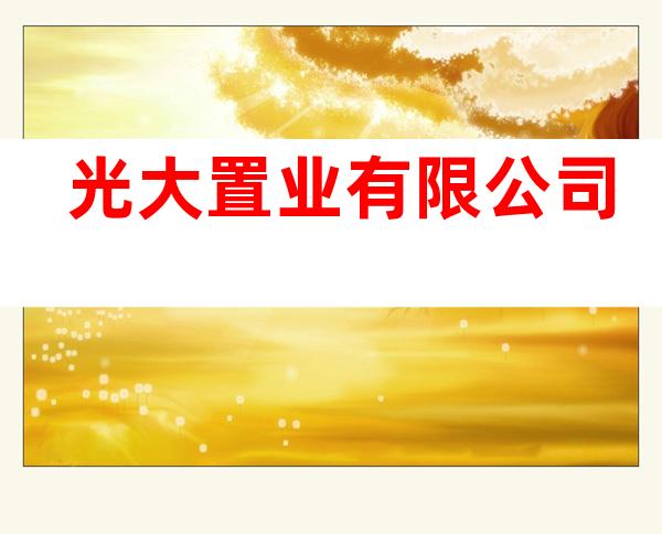 光大置业有限公司