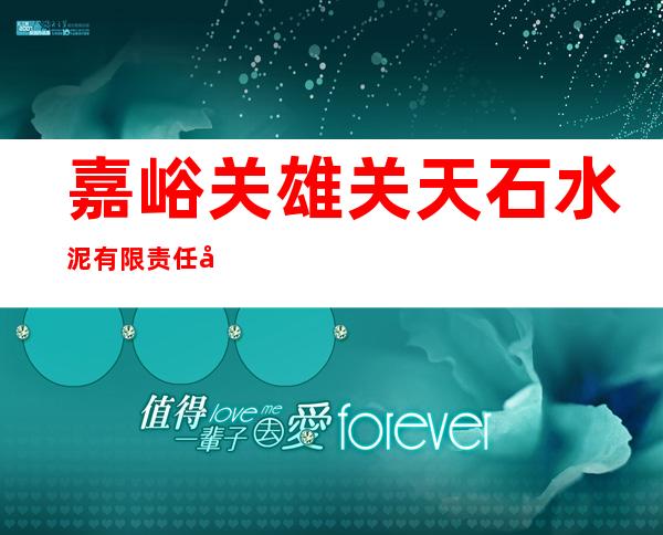 嘉峪关雄关天石水泥有限责任公司