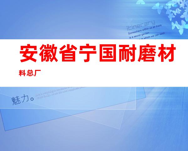 安徽省宁国耐磨材料总厂