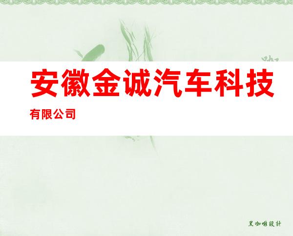 安徽金诚汽车科技有限公司