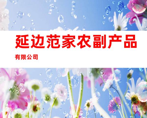 延边范家农副产品有限公司