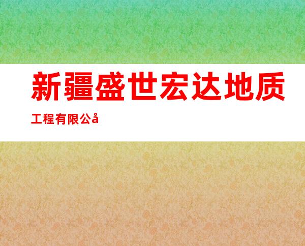 新疆盛世宏达地质工程有限公司