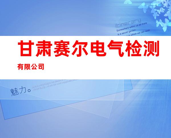 甘肃赛尔电气检测有限公司
