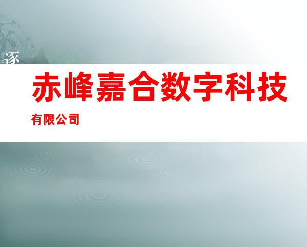 赤峰嘉合数字科技有限公司
