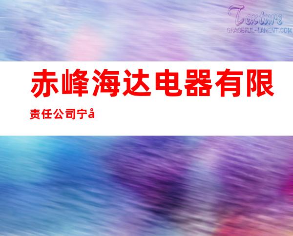 赤峰海达电器有限责任公司宁城分公司
