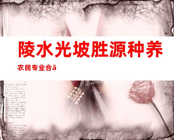 陵水光坡胜源种养农民专业合作社